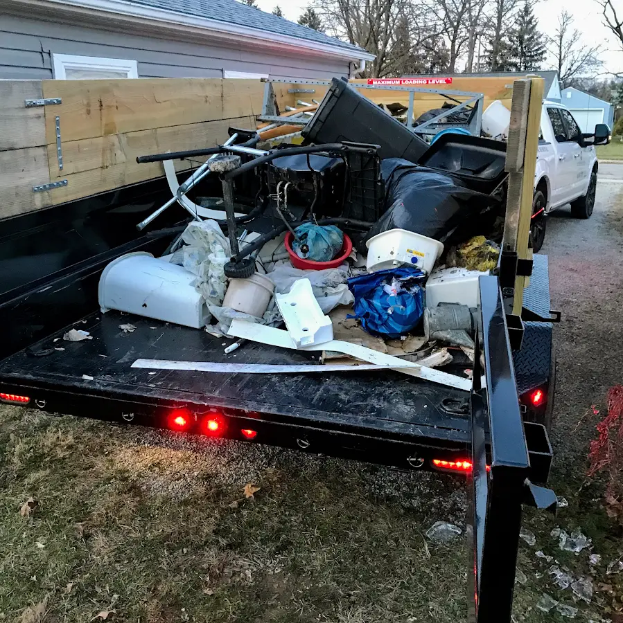 Roll-off dumpster delivered to a residential driveway in Waggaman